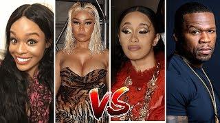 Celebs & Fans React To Cardi B vs Nicki Minaj FIGHT (ft. 50 Cent, Azealia Banks & More)