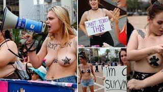 Thousand of Naked Protester, March against Sexual Violence & Harrassment