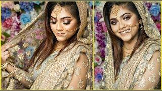 Simple & Elegant Akdh/Bridal Makeup Tutorial | Halo Smokey eyes+Nude Lips| Raisa Naushin