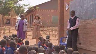 First lady Melania Trump visits school in Malawi
