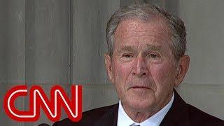 George W Bush: 'McCain loved freedom with the passion of a man who knew its absence'