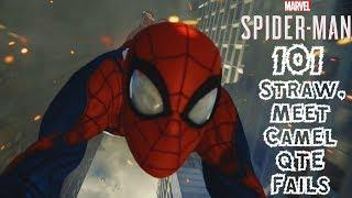 Spider-Man PS4: 101 - ALL QTE FAILS for "Straw, Meet Camel" Mission (Crane & Helicopter Level)!!!