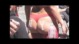 Bad Girls |  Topless Body Painting of Women by Artist in I Love New York Theme