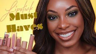 TOP 10 NUDE LIPSTICKS FOR WOMEN OF COLOR (DRUGSTORE & HIGH END)! | KYRA KNOX