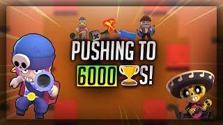 PUSHING TO 6000 TROPHIES! SHOWDOWN GAMEPLAY! - Brawl Stars Gameplay