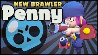 NEW BRAWLER PENNY - SNEAK PEEK! Penny Gameplay in Brawl Stars