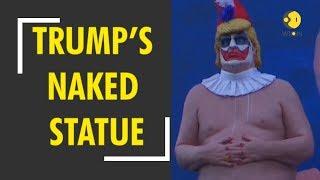 Naked clown Trump statue installed on Los Angeles