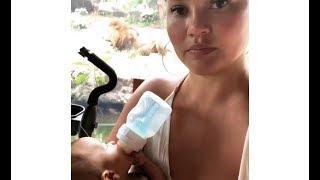 Wild Ride! Chrissy Teigen Feeds Son Miles During Safari in Bali: 'Having Lunch ... with a Lion' - Ne