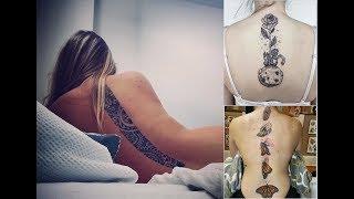 Most Extreme Naked back Women Spine Tattoos  2018 | Topless Back Tattoos Girls