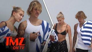 Justin Bieber and Hailey Baldwin Hit the Beach in The Hamptons | TMZ TV