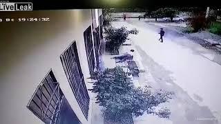 WTF ! people attacked by crazy man in the market
