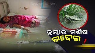 Lady Critically Injured In Crocodile Attack, Rescued By Two Women In Kendrapara