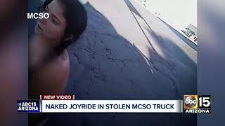 Body camera footage released of naked woman stealing deputy's car in Gila Bend
