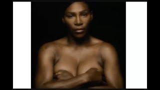 Serena Williams is shown topless to deliver an important message breast cancer awareness
