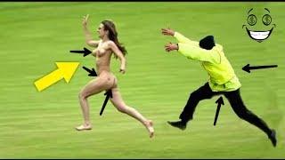 FUNNY SEXY 2017/Sexy Naked Women On Field: Crazy Fans Invade The Football Pitch--BY.....