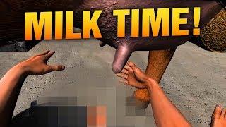 Milking a Cow Naked | Hand Simulator