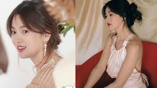 Song Hye Kyo seductive seductive showing naked shoulders on the magazine