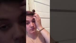 Braless Emo Girl Naked Vlog in Bathroom Nip Slip Nipples