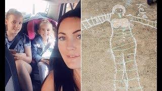 Woman's 5 year old daughter draws a woman with large breasts outside their neighbour's front