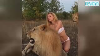 Katya Sambuca ( PORN STAR) playing with Lions Naked!