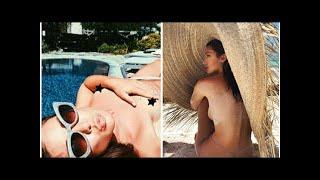 Naked celebrities soak up the sun in a VERY raunchy travel trend