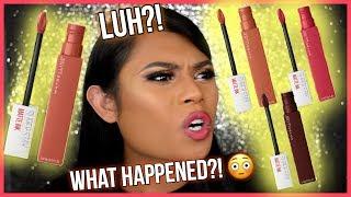 MAYBELLINE SUPERSTAY MATTE INK UN-NUDES SWATCHES ON DARK LIPS AND SKIN! THERE'S ONE PROBLEM THO LOL!