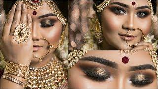 Bangladeshi Traditional Bridal Makeup Tutorial | Smokey Eyes+Nude Lips | Raisa Naushin
