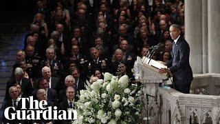 Barack Obama and George W Bush lead McCain tributes