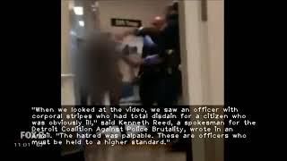 Detroit police officer caught on video pummeling naked woman in hospital