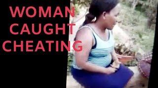 African woman beaten and stripped naked after being caught cheating.
